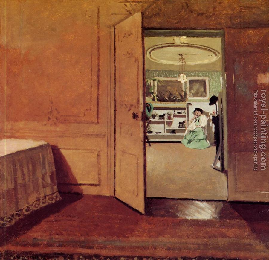 Felix Vallotton : Interior, Vestibule by Lamplight